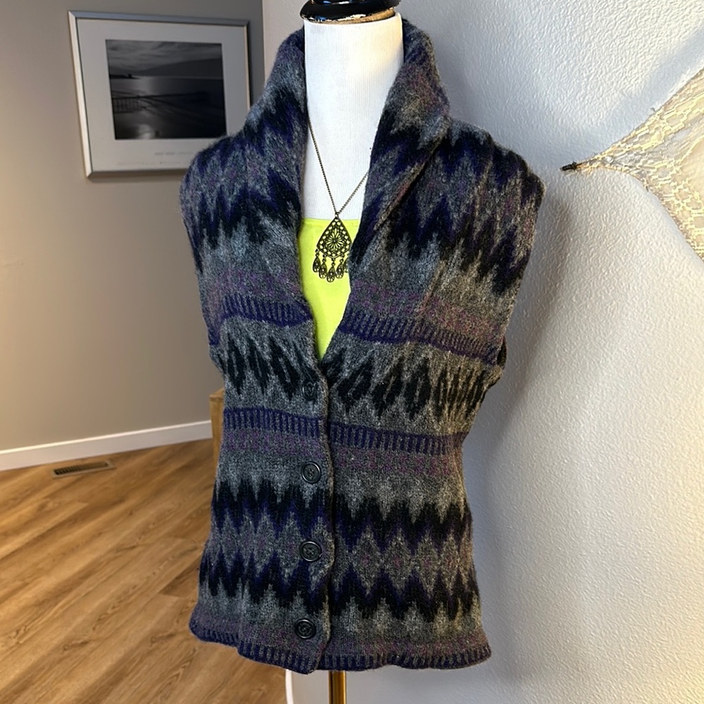 Vintage Aztec Ralph Lauren Women's lambs wool Patterned Vest